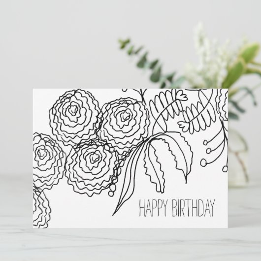 Keelkleurige anjerbloem Botanische kunst Kaart (Staand voorkant)