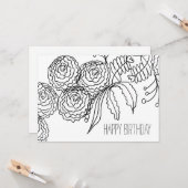 Keelkleurige anjerbloem Botanische kunst Kaart (Voorkant / Achterkant in situ)