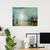 Keelmen die steenkool eten met maanlicht poster (Thuiskantoor)