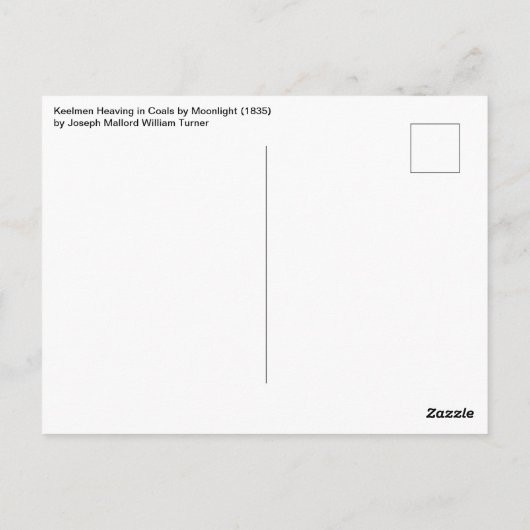 Keelmen Heaving Coals, maanlicht door Joseph Turne Briefkaart (Achterkant)