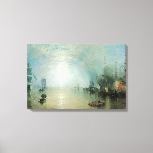 Keelmen Heaving Coals, maanlicht door Joseph Turne Canvas Afdruk (Voorkant)