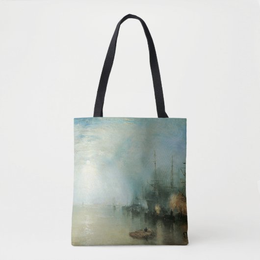 Keelmen Heaving Coals, maanlicht door Joseph Turne Tote Bag (Voorkant)