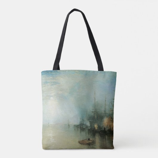 Keelmen Heaving Coals, maanlicht door Joseph Turne Tote Bag (Achterkant)