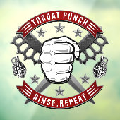 Keelpunch venster vastkleven raamsticker (Vel 3)