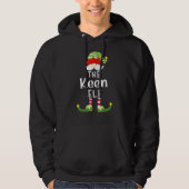 Keen Elf Groep Kerst Pyjama Party Hoodie (Voorkant)