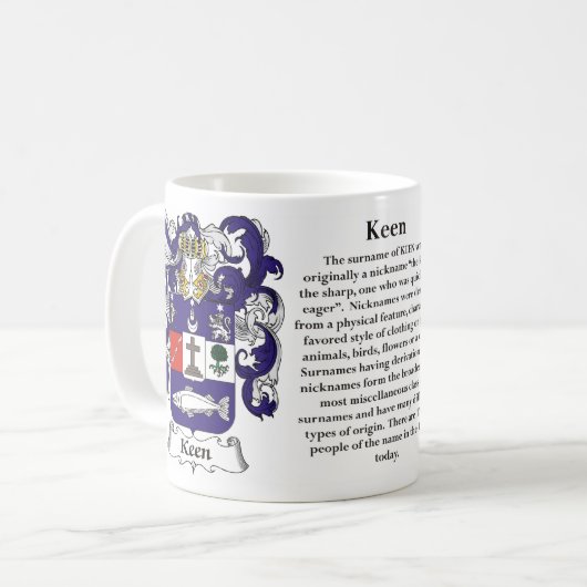 Keen Family Coat of Arms Mok (Voorkant links)