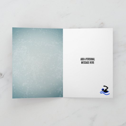 Keen Swimmer Metal Kijk - Gemelijke Aangepaste Dag Kaart (Binnen)