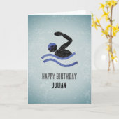 Keen Swimmer Metal Kijk - Gemelijke Aangepaste Dag Kaart (Gele Bloem)