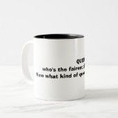 KEEN..... wie is de eersten van... Tweekleurige Koffiemok (Voorkant links)