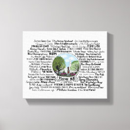 Keene, NH - Nu en dan Canvas Afdruk