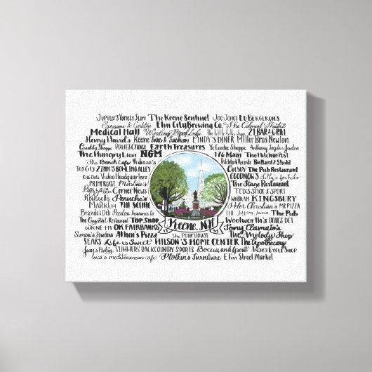 Keene, NH - Nu en dan Canvas Afdruk (Voorkant)