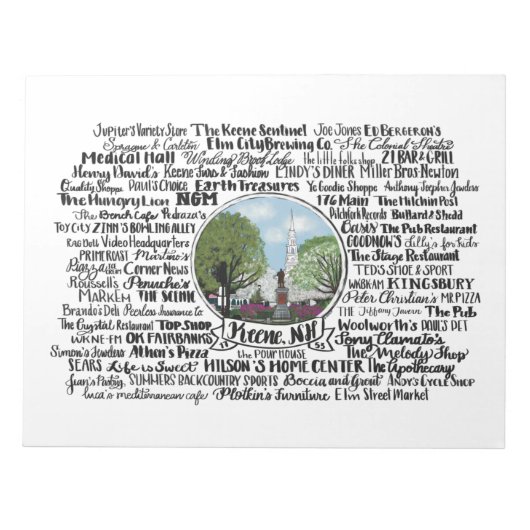 Keene, NH - Nu en dan Notitieblok (Voorkant)