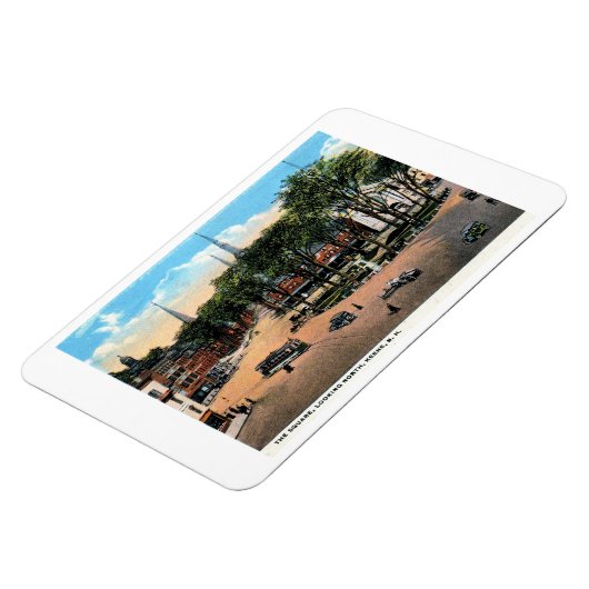 KEENE NH Town Square Uitzicht, 1922  Briefkaart Magneet (Linkerzijde)