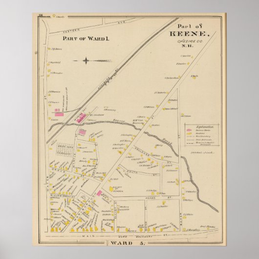 Keene, wijk 1 poster (Voorkant)