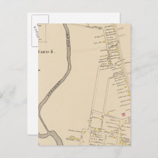 Keene, wijk 4 briefkaart (Voorkant / Achterkant)