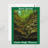 Keener Springs Poplar Bluff Missouri Briefkaart (Voorkant / Achterkant)