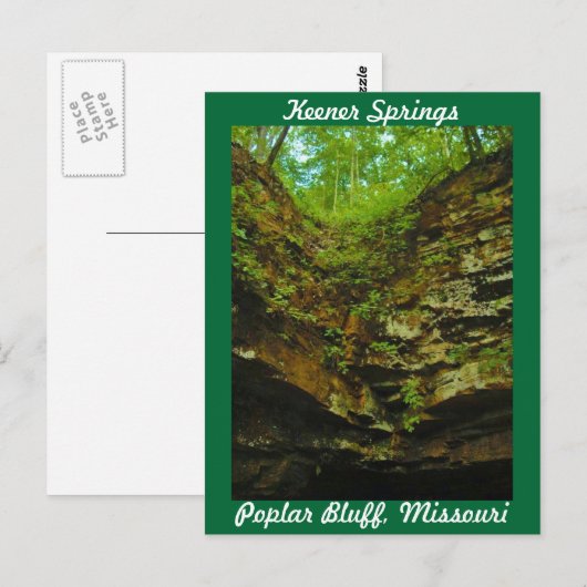 Keener Springs Poplar Bluff Missouri Briefkaart (Voorkant / Achterkant)