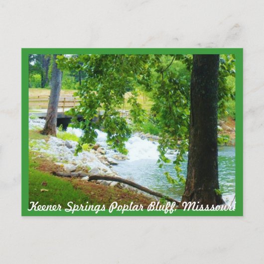 Keener Springs Poplar Bluff, Missouri Briefkaart (Voorkant)