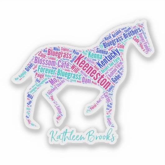 Keeneston Horse Vinyl Sticker (Voorkant)