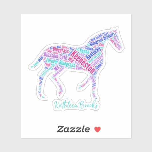Keeneston Horse Vinyl Sticker (Vel)