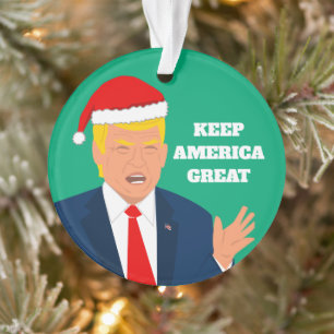 Keep America Great Donald Trump Kerstman Ornament