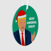 Keep America Great Donald Trump Kerstman Ornament (voorkant)