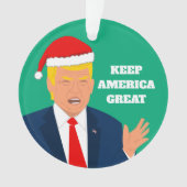 Keep America Great Donald Trump Kerstman Ornament (voorkant)