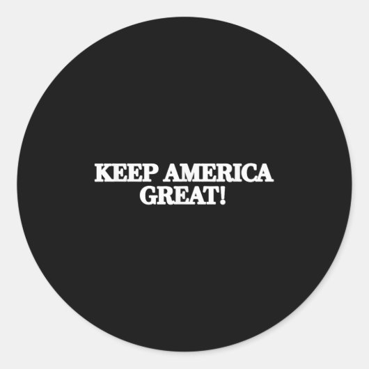 Keep America Great! In Clic Red  Ronde Sticker (Voorkant)