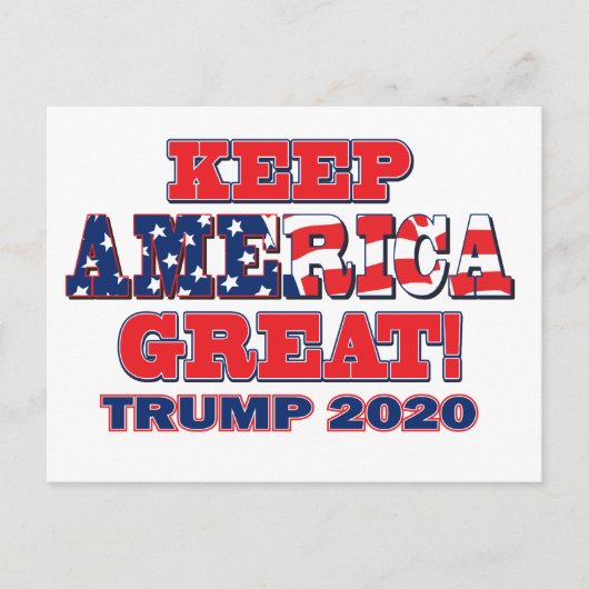 Keep America Great Trump 2020 Briefkaart (Voorkant)