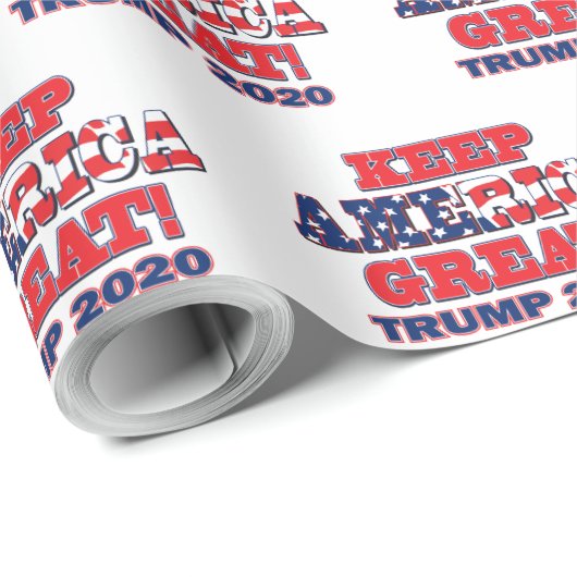 Keep America Great Trump 2020 Cadeaupapier (Rol Hoek)