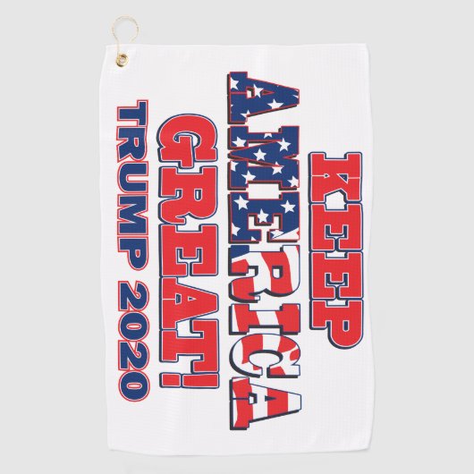 Keep America Great Trump 2020 Golfhanddoek (Voorkant)