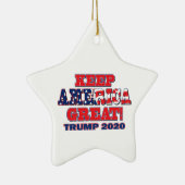 Keep America Great Trump 2020 Keramisch Ornament (Rechts)