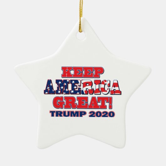 Keep America Great Trump 2020 Keramisch Ornament (Voorkant)