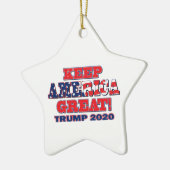 Keep America Great Trump 2020 Keramisch Ornament (Links)