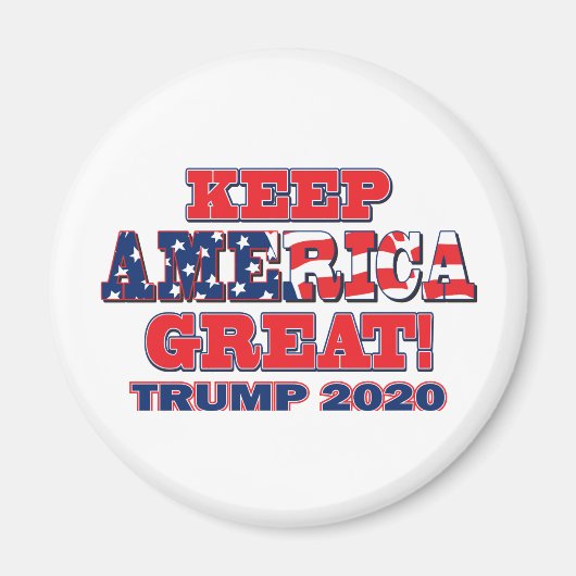 Keep America Great Trump 2020 Magneet (Voorkant)