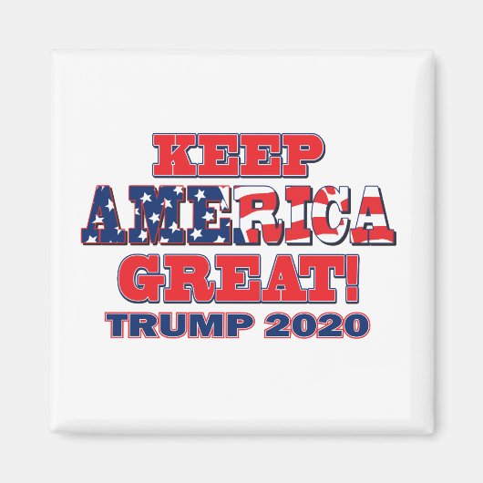 Keep America Great Trump 2020 Magneet (Voorkant)