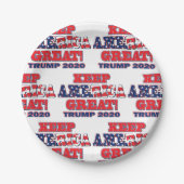 Keep America Great Trump 2020 Papieren Bordje (Voorkant)