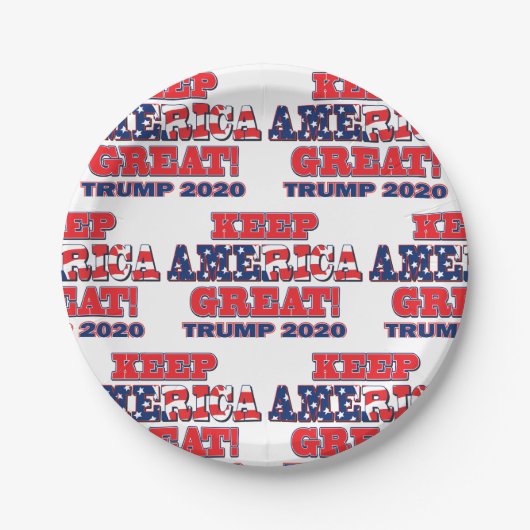 Keep America Great Trump 2020 Papieren Bordje (Voorkant)