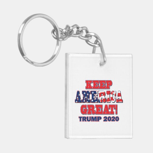 Keep America Great Trump 2020 Sleutelhanger (Voorkant Links)