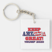 Keep America Great Trump 2020 Sleutelhanger (Voorkant)