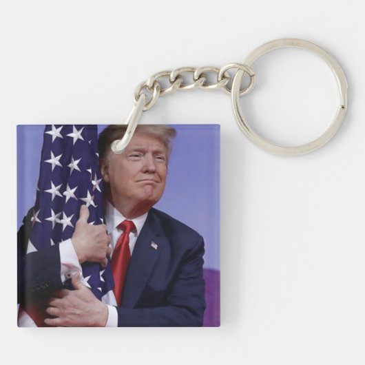 Keep America Great Trump 2020 Sleutelhanger (Achterkant)