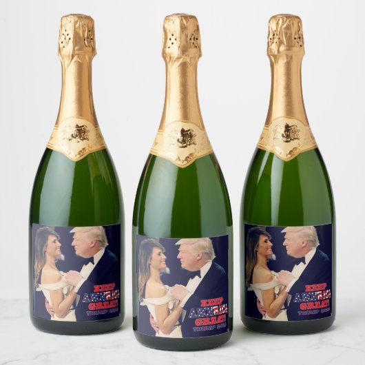 Keep America Great Trump 2020 Sparkling Wijnetiket (Flessen)