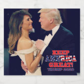 Keep America Great Trump 2020 Sparkling Wijnetiket (Enkel label)