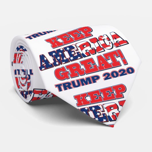 Keep America Great Trump 2020 Stropdas (Opgerold)