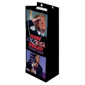 Keep America Great Trump 2020 Wijn Cadeautas (Achterkant Gekanteld)