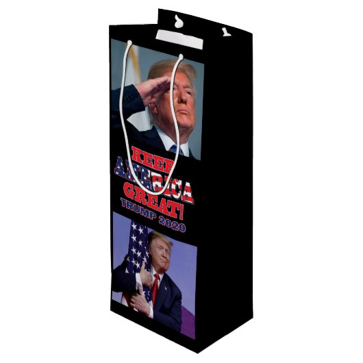 Keep America Great Trump 2020 Wijn Cadeautas (Achterkant Gekanteld)