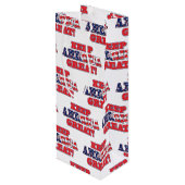 Keep America Great Trump 2020 Wijn Cadeautas (Achterkant Gekanteld)