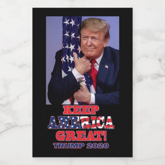 Keep America Great Trump 2020 Wijn Etiket (Enkel label)