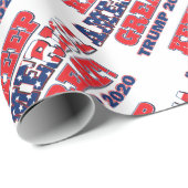 Keep-America-Great-Trump Cadeaupapier (Rol Hoek)