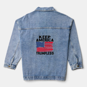 Keep america trompelloze denim jas denim jacket